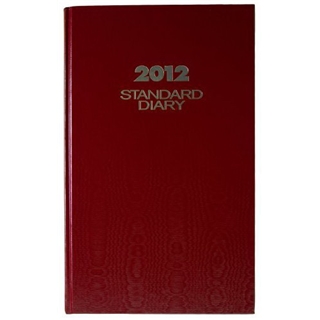 AT-A-GLANCE Standard Diary, Recycled Daily Diary, Red, 2012 (SD381-72)