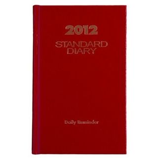 AT-A-GLANCE Standard Diary, Recycled Daily Reminder, Red, 2012 (SD385-13)
