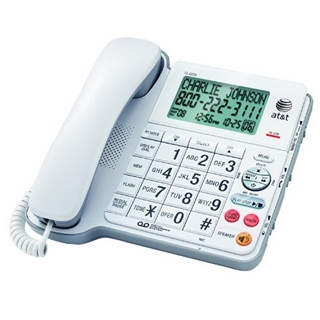 AT&T Corded Phone with Digital Answering System, White (CL4939)
