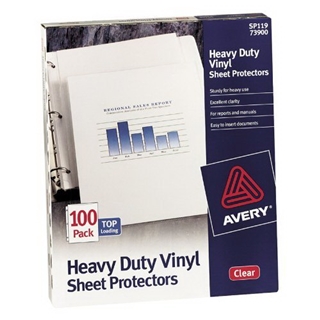 Avery 73900 Top Loading Vinyl Sheet Protectors, Heavy Gauge, Clear, 100 per Box