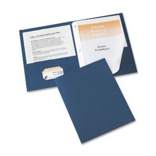 Avery Two-Pocket Report Covers, 11 inch x 8.5 inch, Dark Blue, 25 per box (47975)