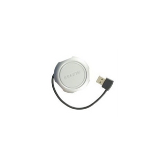 Belkin F4U006-SLV 4-Port Travel USB Hub in Silver [CD-ROM] [Personal Computers]