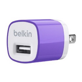 Belkin MiXiT Home and Travel Wall Charger with USB Port - 1 AMP / 5 Watt (Purple)