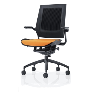 Bodyflex BF4100ORG Office Chair with Black Frame and Orange Fabric