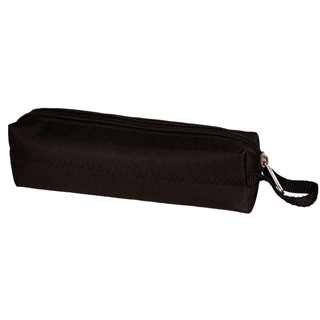 Black Nylon Zippered Pencil Case -Great Storage of Cosmetics, Pens, Tools and More!