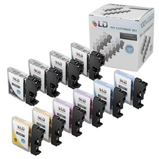 Brother Compatible LC65 Bulk Set of 10 High Yield Ink Cartridges: 4 Black & 2 each of Cyan / Magenta / Yellow