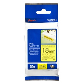 Brother Laminated Tape, Retail Packaging, 3/4 Inch, Black on Yellow (TZeS641) - Retail Packaging