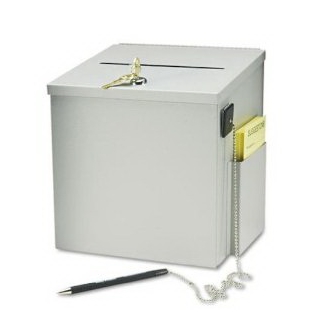 Buddy Products Steel Suggestion Box, 8 x 9.75 x 8.5 Inches, Platinum (5620-32)