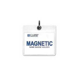 C-Line Products, Inc. : Name Badge Holder Kits, Magnetic, Top Load, 3"x4", 20/BX - Sold as 2 Packs