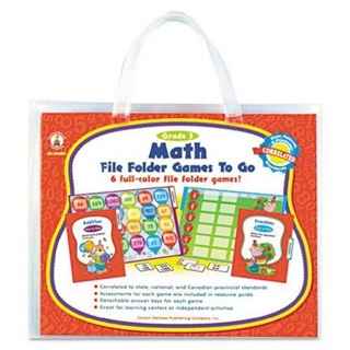 Carson-Dellosa 140027 File Folder Games-To-Go, Mat, Third Grade