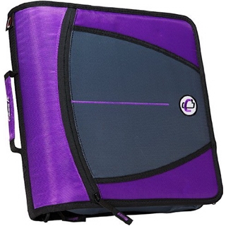 Case-it Large Capacity 3-Inch Zipper Binder, Purple, D-146-PUR