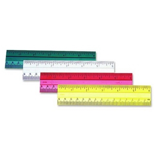 CLI - Ruler, 6", Beveled Edges, Plastic, Assorted, Sold as 1 Each, LEO 80640