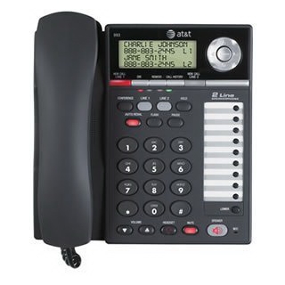 Consumer Electronic Products AT&T 993 2-Line Phone w/Caller ID Charcoal Supply Store