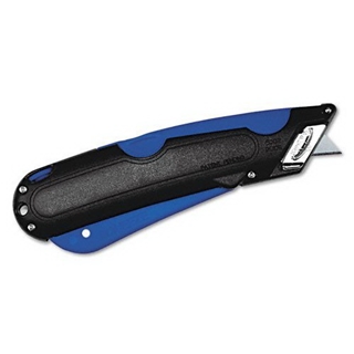 COSCO : Box Cutter Knife with Shielded Blade, Black/Blue - Sold as 2 Packs of - 1 Total of 2 Each