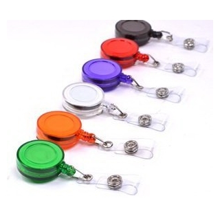 Cosmos 6 PCS Different Colors Plastic Retractable reel with Belt Clip for ID Badge