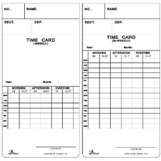 David-Link T 7300 Weekly/Bi-weekly Time Cards
