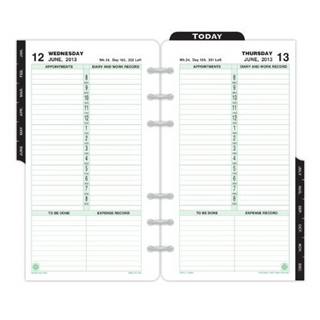 Day-Timer 1-Page-Per-Day Refill, Portable Size, 3.75 x 6.75 Inches, January - December, 2013 (D12800-1301)