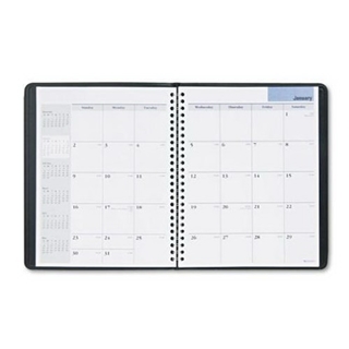 DayMinder Recycled Monthly Planner, 6 x 9 Inches, Black, 2013 (G400-00)