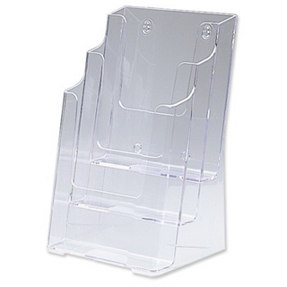 Deflecto 77401 Three-tier multi-pocket multi-compartment docuholder, 9wx7-1/2dx13-3/4h, clear