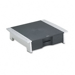 Desktop Printer Stand, 21-1/4" x18-1/16" x5-1/4", Black/Silver