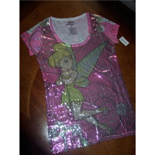 Disney World Parks exclusive Tinkerbell Sequin Coiture Tee Shirt