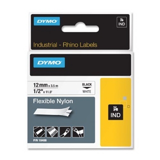 DYMO 1/2 Inch Flexible Industrial Strength Nylon Labels for Rhino 1000/3000 Label Printer (18488)