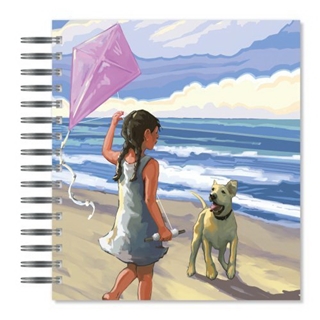 ECOeverywhere Girl With Kite Picture Photo Album, 18 Pages, Holds 72 Photos, 7.75 x 8.75 Inches, Multicolored (PA11677)