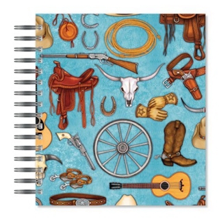 ECOeverywhere Western Stuff Picture Photo Album, 18 Pages, Holds 72 Photos, 7.75 x 8.75 Inches, Multicolored (PA12365)