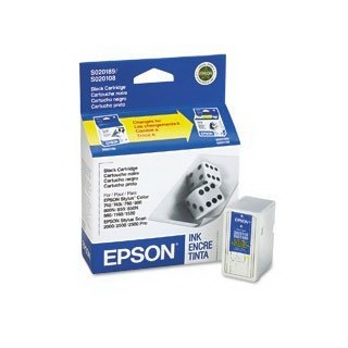 Epson S020108 Stylus Ink Jet Cartridge (Black) 2 PACK GENUINE EPSON