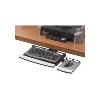 Fellowes 8031301 - Office Suites Adjustable Keyboard Manager, 21-1/4 x 10, Black/Silver-FEL8031301