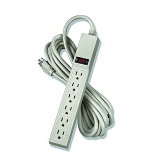 Fellowes 99026 - Six-Outlet Power Strip, 120V, 15ft Cord, 13-3/4 x 7-3/4 x 10-1/2, Platinum
