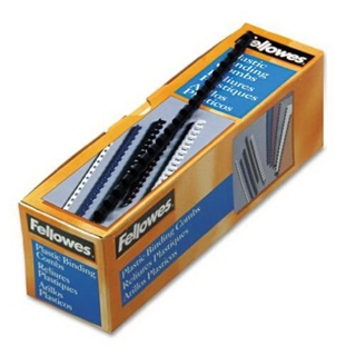 Fellowes Plastic Comb Bindings, 0.312 Inch, 40-Sheet Capacity, Navy Blue, 100 per Pack (52506)