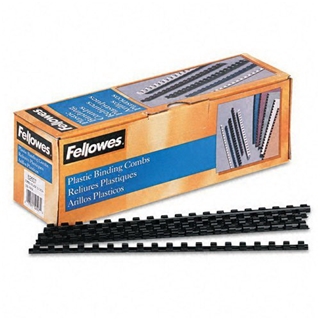 Fellowes Plastic Comb Bindings, 5/16", 40-Sheet Capacity, Black, 100 per Pack - Sold as 2 Packs of