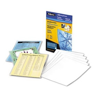 Fellowes Self-Adhesive Sheets, Letter Size, 3 mil, 10 Pack (5221501)