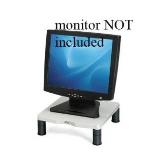 Fellowes Standard Monitor Riser Platinum Graphite 7inch Monitor Desk-mountable Support 60lb