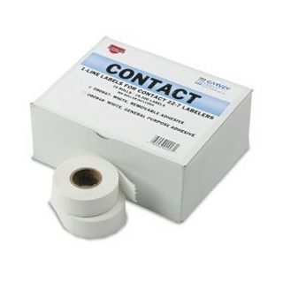 Garvey One-Line Pricemarker Removable Label, 7/16 x 13/16 Inches, White, 1200/Roll,16 Rolls/Box (090947)