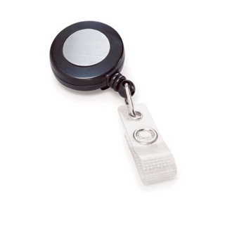 GBC BadgeMates Retractable Badge Reel, Black, 10 Reels per Pack (3748051)
