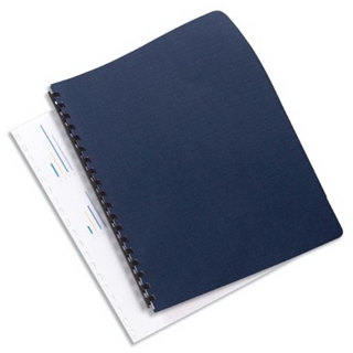 GBC Binding Cover, Linen Weave Texture Paper, 8.75 x 11.25 Inches, Navy, 50 per Pack (2001513)