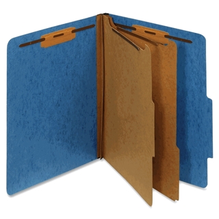 Globe-Weis Moisture Resistant Classification Folder, Letter Size, 2 Dividers, Light Blue, (PU61M LBL)