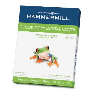 Hammermill Color Copy 80 lb 8 1/2 x 11 Inch Photo White Cover Stock 250 Sheets (12002-3)