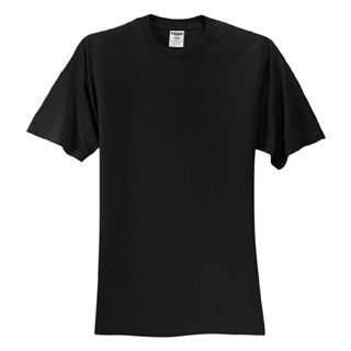 Jerzees 100% Cotton T-Shirt, Black, Male - Apparel
