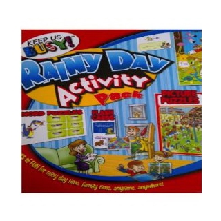 Keep Us Busy! Fold Out Rainy Day Activity Pack, Picture Puzzles, Word Puzzles, Flash Cards, Jokes, and More!