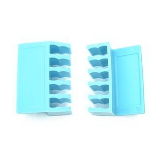 KLOUD ® Set of 2 Blue Desktop Cord / Cable Clip Organizer Clamp Divider Management with 5 Raceways plus KLOUD Cleaning Cloth