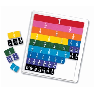 Learning Resources Rainbow Fraction Tiles with Tray