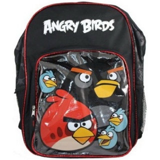 Licensed Rovio Angry Birds 16" Large School Backpack Black