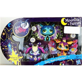 Littlest Pet Shop EXCLUSIVE Moonlite Fairies - Fairy Moon Collection - Glow in the Dark!