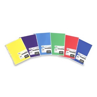 Mead Spiral Bound Notebook, College Rule, 8-1/2 x 11, Assorted colors, 100 Sheets/Pad (06622)