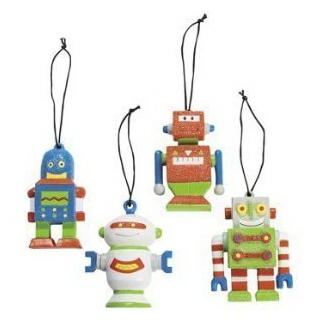 Midwest Set of 4 Robot Ornaments