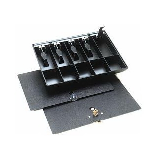 MMF Industries 225286104 Duralite, Cash Tray Only, 5-Currency, 5-Coin Compartments, 14-3/8W x 2-1/4H x 11-1/2 D Inch, Black