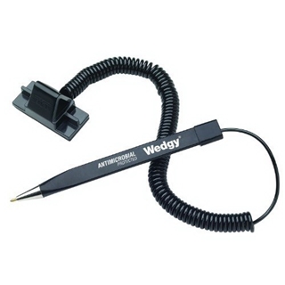 MMF Industries Wedgy Secure Antimicrobial Pen with Scabbard Holder, Black (25828604)